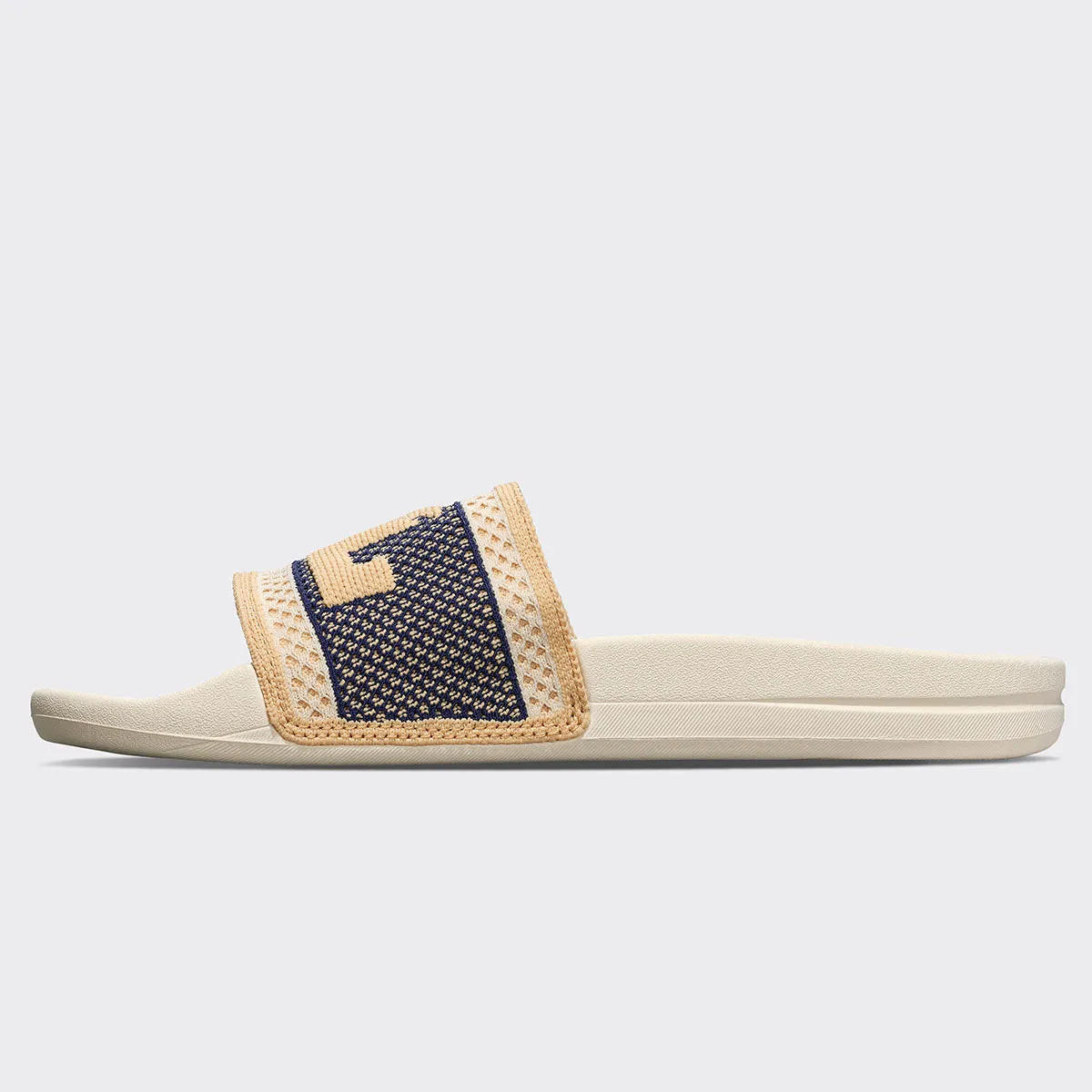 Women's Big Logo TechLoom Slide Alabaster / Royal Navy / Sunkissed