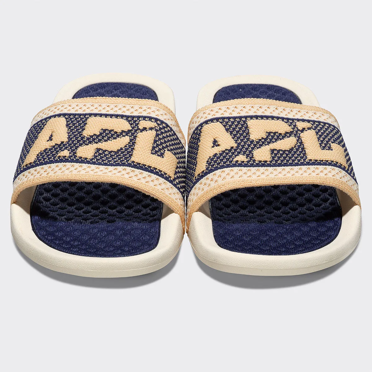 Women's Big Logo TechLoom Slide Alabaster / Royal Navy / Sunkissed