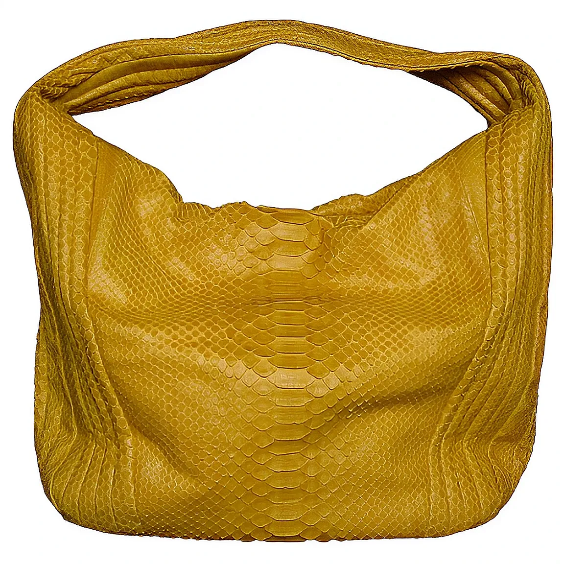 Yellow Glazed Hobo Bag