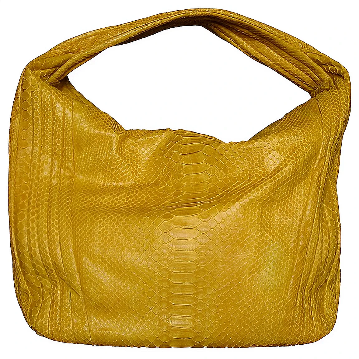 Yellow Glazed Hobo Bag